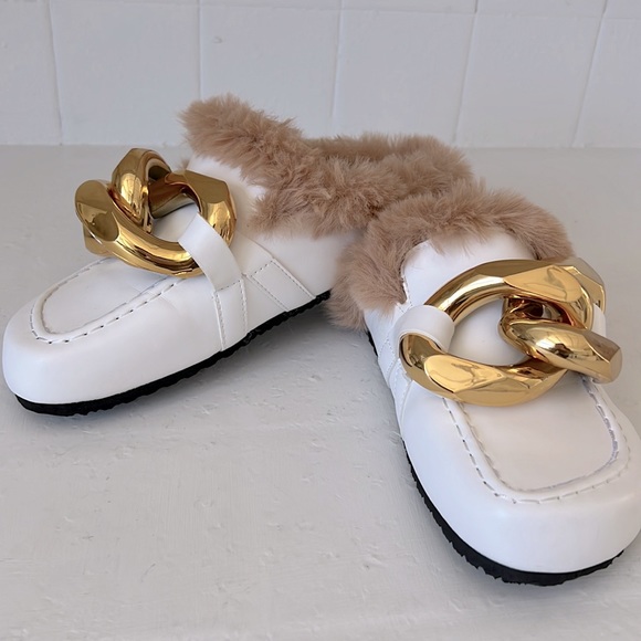 Curb Chain Faux Fur Footbed Loafer - Picture 8 of 10